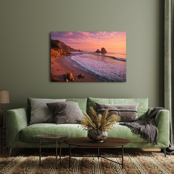 Πίνακας σε καμβά ηλιοβασίλεμα πάνω από τον ωκεανό