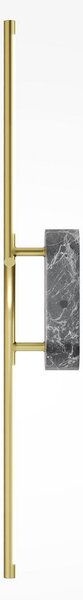Maytoni LED-Wandlampe RENAISSANCE, ορείχαλκος/μάρμαρο, ύψος 63 cm, 2φωτιστικά., Χρυσό / Ορείχαλκου, Σαλόνι / τραπεζαρία, Μέταλλο, σύγχρονο