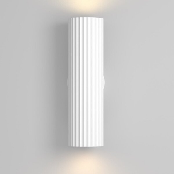 Maytoni Απλίκι Calipso, λευκό, ύψος 20 cm, μέταλλο, 2xGU10, up/down, ρυθμιζόμενος, Λευκό, Σαλόνι / τραπεζαρία, Αλουμίνιο, σύγχρονο