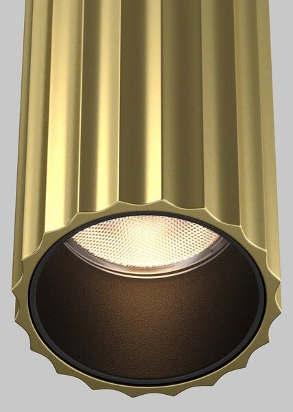 Maytoni LED-Wandleuchte Calipso, ορείχαλκος, ύψος 49 cm, μέταλλο, 4 φτερά., Χρυσό / Ορείχαλκου, Σαλόνι / τραπεζαρία, Αλουμίνιο, σύγχρονο