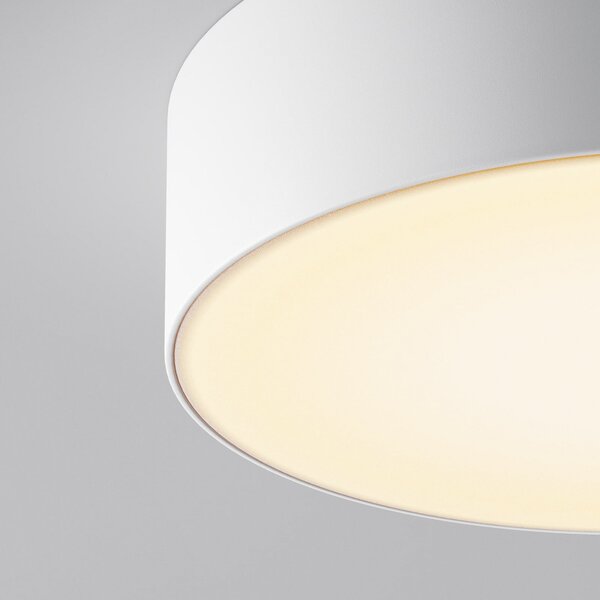 Maytoni Εξωτερικό φωτιστικό οροφής LED Zon, λευκό, Ø 22 cm, 3.000 K, μέταλλο, Λευκό, Αλουμίνιο, σύγχρονο