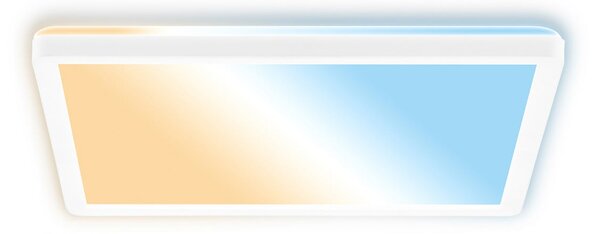 Briloner LED οροφής Tava A, CCT, 29 x cm, λευκό, τηλεχειριστήριο, ρυθμιζόμενος, Λευκό, Μελέτη / Γραφείο, Πλαστικό