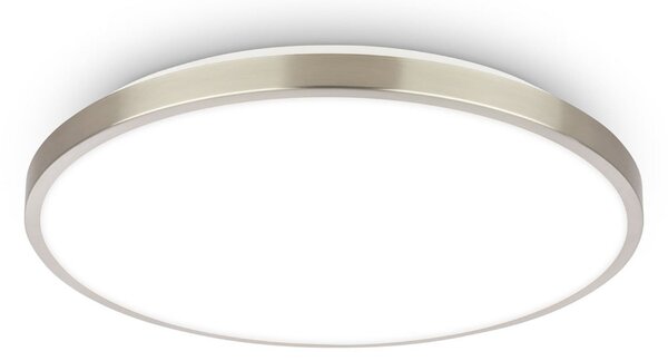 Briloner Φωτιστικό οροφής LED Kaida ματ νικέλιο, Ø 30 cm, EEK A, 4.000 K, Μεταλλικό, Μελέτη / Γραφείο, Μέταλλο