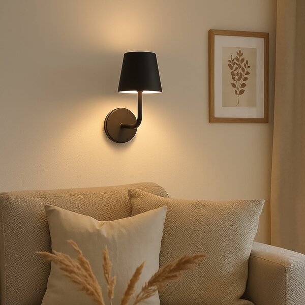 FH Lighting LED-Akku-Wandlampe Magnetic, μαύρο, CCT, IP54, ρυθμιζόμενο, ρυθμιζόμενος, Μαύρο, Σαλόνι / τραπεζαρία, Μέταλλο, σύγχρονο