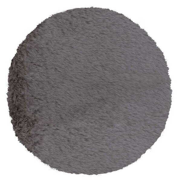 Στρογγυλό Χαλί Γούνινο (Φ160) Βιοκαρπέτ Krolik R04 D Grey