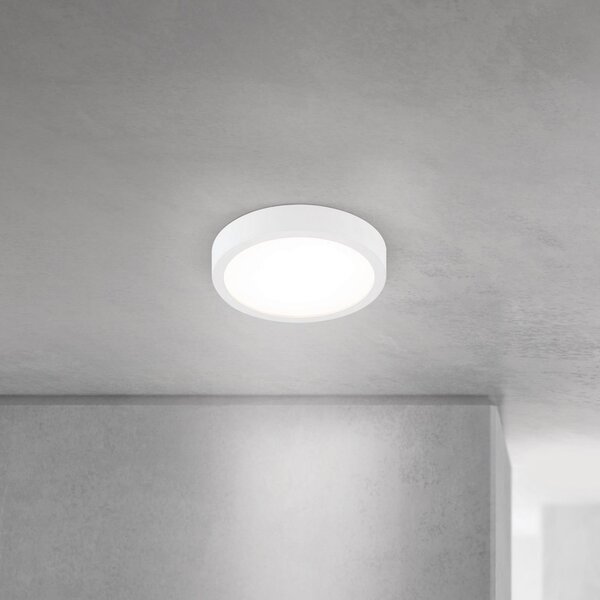 ORION LED φωτιστικό οροφής Disc, λευκό Ø 14 cm, CCT, μέταλλο/πλαστικό, ρυθμιζόμενος, Λευκό, Σαλόνι / τραπεζαρία, Αλουμίνιο, σύγχρονο