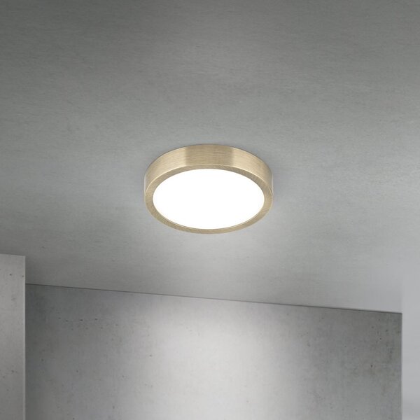 ORION LED οροφής Disc, χρώμα ορείχαλκου αντίκα, Ø 14 cm, CCT, ρυθμιζόμενος, Μπρούτζινο / Αντικέ ορείχαλκου, Σαλόνι / τραπεζαρία, Αλουμίνιο, σύγχρονο