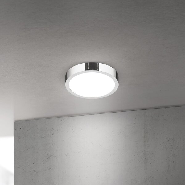 ORION LED οροφής Disc, χρώματος χρωμίου, Ø 14 cm, CCT, μέταλλο, ρυθμιζόμενος, Μεταλλικό, Σαλόνι / τραπεζαρία, Αλουμίνιο, σύγχρονο