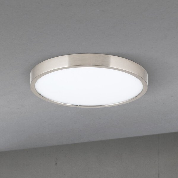 ORION LED οροφής Disc, χρώμα νικελίου σατινέ, Ø 24 cm, CCT, ρυθμιζόμενος, Μεταλλικό, Σαλόνι / τραπεζαρία, Αλουμίνιο, σύγχρονο