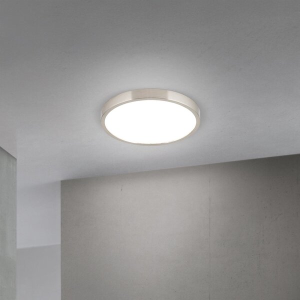 ORION LED οροφής Disc, χρώμα νικελίου σατινέ, Ø 24 cm, CCT, ρυθμιζόμενος, Μεταλλικό, Σαλόνι / τραπεζαρία, Αλουμίνιο, σύγχρονο