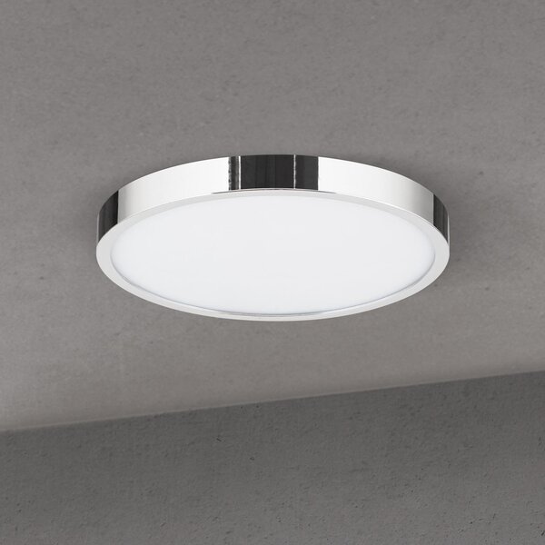 ORION LED οροφής Disc, χρώμα χρώμιο, Ø 24 cm, CCT, μέταλλο, ρυθμιζόμενος, Μεταλλικό, Σαλόνι / τραπεζαρία, Αλουμίνιο, σύγχρονο
