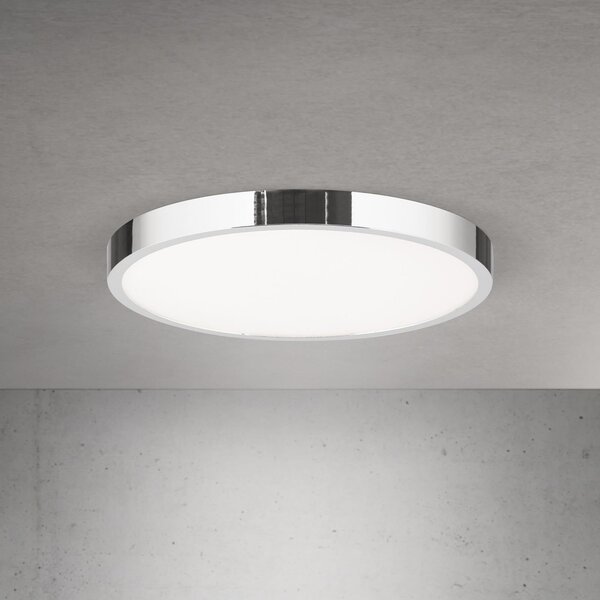 ORION LED οροφής Disc, χρώμα χρώμιο, Ø 28 cm, CCT, μέταλλο, ρυθμιζόμενος, Μεταλλικό, Σαλόνι / τραπεζαρία, Αλουμίνιο, σύγχρονο