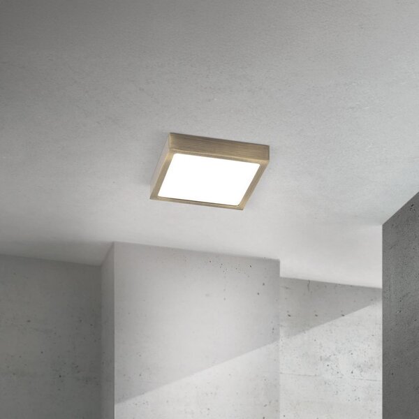 ORION LED οροφής Disc, χρώμα ορείχαλκου αντίκα, μήκος 14 cm, CCT, ρυθμιζόμενος, Μπρούτζινο / Αντικέ ορείχαλκου, Σαλόνι / τραπεζαρία, Αλουμίνιο, σύγχρονο
