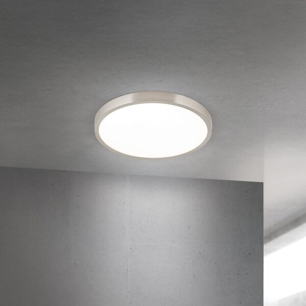 ORION LED οροφής Disc, χρώμα νικελίου σατινέ, Ø 28 cm, CCT, ρυθμιζόμενος, Μεταλλικό, Σαλόνι / τραπεζαρία, Αλουμίνιο, σύγχρονο