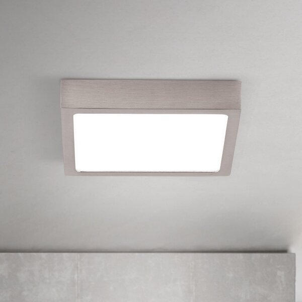 ORION LED φωτιστικό οροφής Disc, χρώμα νικελίου σατινέ, μήκος 14 cm CCT, ρυθμιζόμενος, Μεταλλικό, Σαλόνι / τραπεζαρία, Αλουμίνιο, σύγχρονο