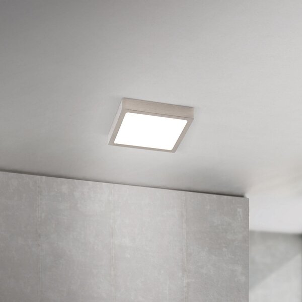 ORION LED φωτιστικό οροφής Disc, χρώμα νικελίου σατινέ, μήκος 14 cm CCT, ρυθμιζόμενος, Μεταλλικό, Σαλόνι / τραπεζαρία, Αλουμίνιο, σύγχρονο
