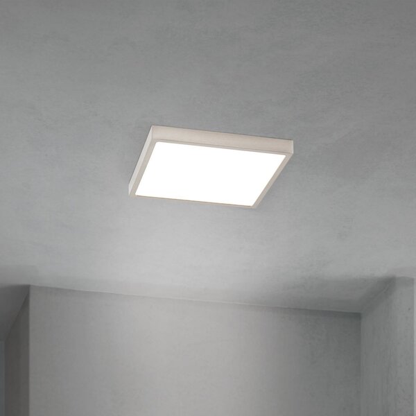 ORION LED φωτιστικό οροφής Disc, χρώμα νικελίου σατινέ, μήκος 24 cm CCT, ρυθμιζόμενος, Μεταλλικό, Σαλόνι / τραπεζαρία, Αλουμίνιο, σύγχρονο