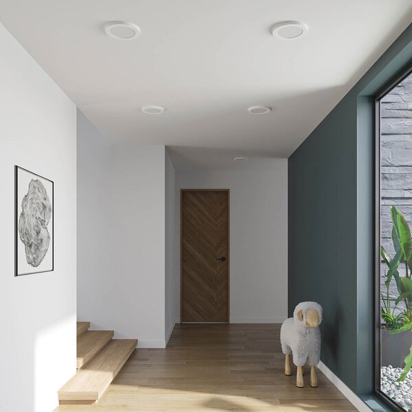 PRIOS Φωτιστικό οροφής Prios LED Aureka, σετ 3 τεμαχίων, αισθητήρας, Ø 23 cm, λευκό, Λευκό, Σαλόνι / τραπεζαρία, Αλουμίνιο, σύγχρονο, Οροφή στρογγυλή άμεση