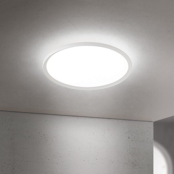 ORION LED φωτιστικό οροφής Kant, Ø 60 cm, λευκό, CCT, μέταλλο/πλαστικό, ρυθμιζόμενος, Λευκό, Σαλόνι / τραπεζαρία, Αλουμίνιο, σύγχρονο