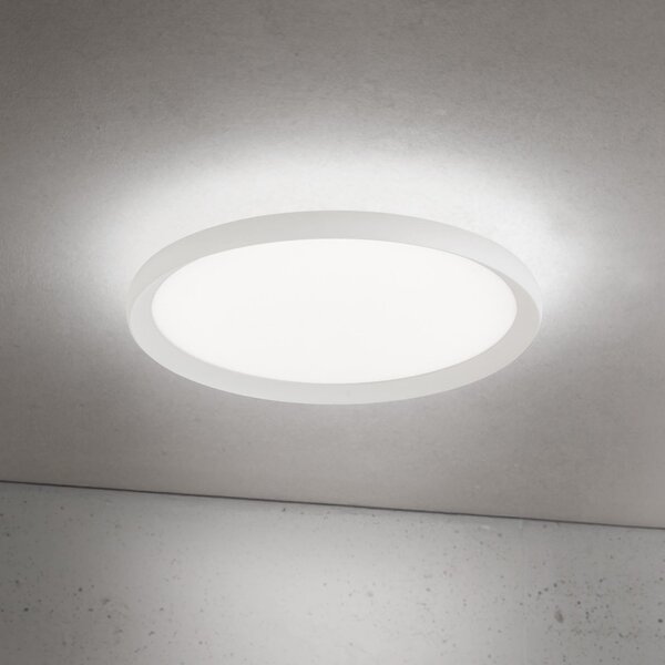 ORION LED φωτιστικό οροφής Kant, Ø 40 cm, λευκό, CCT, μέταλλο/πλαστικό, ρυθμιζόμενος, Λευκό, Σαλόνι / τραπεζαρία, Αλουμίνιο, σύγχρονο