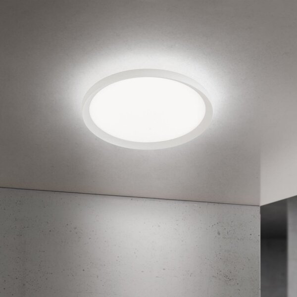 ORION LED φωτιστικό οροφής Kant, Ø 40 cm, λευκό, CCT, μέταλλο/πλαστικό, ρυθμιζόμενος, Λευκό, Σαλόνι / τραπεζαρία, Αλουμίνιο, σύγχρονο
