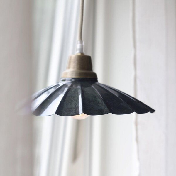 PR Home Κρεμαστό φωτιστικό Ester, μπλε, Ø 24 cm, με βύσμα, E27, Μπλε, Σαλόνι / τραπεζαρία, Μέταλλο, Vintage