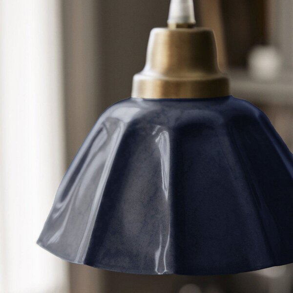 PR Home Κρεμαστό φωτιστικό Ester, μπλε, Ø 17 cm, με βύσμα, E27, Μπλε, Σαλόνι / τραπεζαρία, Μέταλλο, Vintage