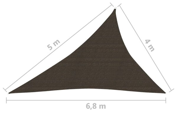 Πανί Σκίασης Καφέ 4 x 5 x 6,8 μ. από HDPE 160 γρ./μ² - Καφέ