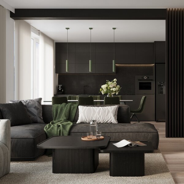 SOLLUX LIGHTING Κρεμαστό φωτιστικό ALORA, λαδί, Ø 8 cm, μέταλλο, GU10, ρυθμιζόμενος, Πράσινο, Σαλόνι / τραπεζαρία, Αλουμίνιο