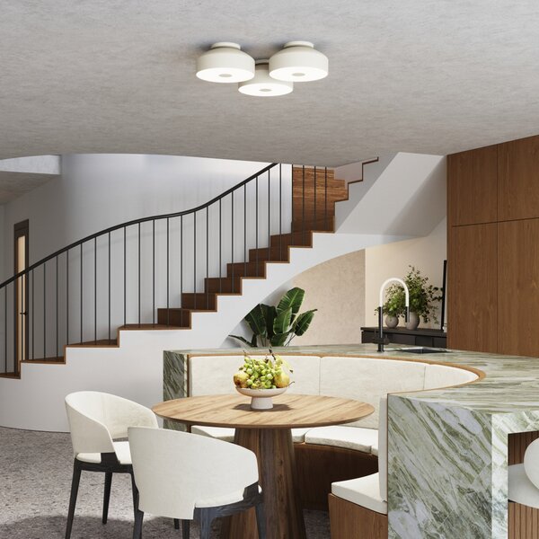 SOLLUX LIGHTING Φωτιστικό οροφής CLARO, μπεζ, Ø 30 cm, μέταλλο, 4 x E27, ρυθμιζόμενος, Μπεζ, Σαλόνι / τραπεζαρία, Μέταλλο
