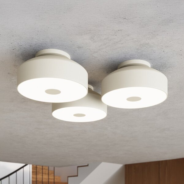 SOLLUX LIGHTING Φωτιστικό οροφής CLARO, μπεζ, Ø 30 cm, μέταλλο, 4 x E27, ρυθμιζόμενος, Μπεζ, Σαλόνι / τραπεζαρία, Μέταλλο
