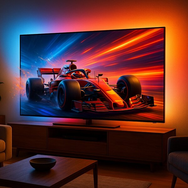 Calex Σετ Smart HDMI Sync Box με λωρίδα LED, 250 cm, RGBW, ρυθμιζόμενος, Λευκό, Σαλόνι / τραπεζαρία, Πλαστικό, σύγχρονο