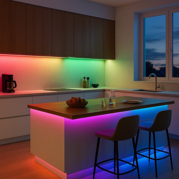Calex Vista LED ταινία, μήκος 10 m, RGB, CCT τηλεχειριστήριο, ρυθμιζόμενος, Λευκό, Σαλόνι / τραπεζαρία, Πλαστικό, σύγχρονο