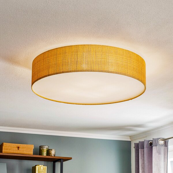Nowodvorski Lighting Φωτιστικό οροφής Turda, Ø 65 cm, χρυσό, ρυθμιζόμενος, Χρυσό / Ορείχαλκου, Σαλόνι / τραπεζαρία, Ύφασμα / Κλωστοϋφαντουργία, σύγχρονο