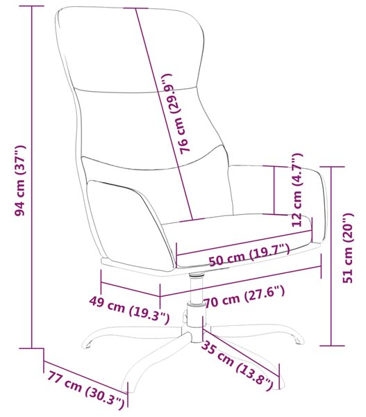 VidaXL Πολυθρόνα Relax Ανοιχτό Γκρι Υφασμάτινη