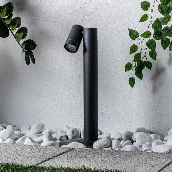 PRIOS Prios Tulimar φωτιστικό βάθρο, 45cm, ανθρακί 1-φωτιστικό, μεταλλικό, ρυθμιζόμενος, Μαύρο, Μέταλλο, σύγχρονο