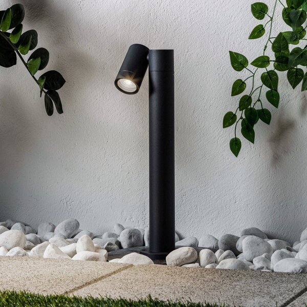 PRIOS Prios Tulimar φωτιστικό βάθρο, 45cm, ανθρακί 1-φωτιστικό, μεταλλικό, ρυθμιζόμενος, Μαύρο, Μέταλλο, σύγχρονο