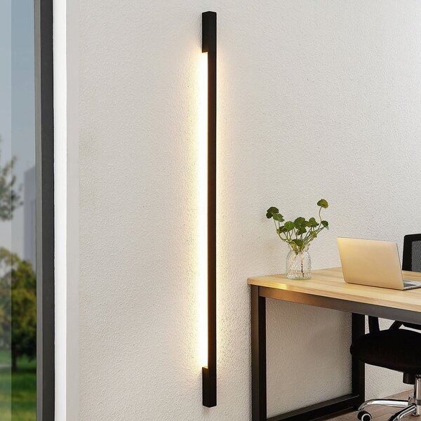 Arcchio Φωτιστικό τοίχου Ivano LED, 170 cm, μαύρο, Μαύρο, Διάδρομος, Αλουμίνιο, σύγχρονο