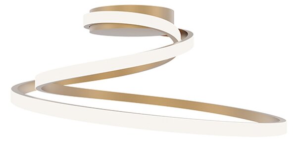 Luce Ambiente Design LED φωτιστικό οροφής COASTER, χρυσό χρώμα, μήκος 50 cm μέταλλο, CCT, Χρυσό / Ορείχαλκου, Σαλόνι / τραπεζαρία, Αλουμίνιο, σύγχρονο
