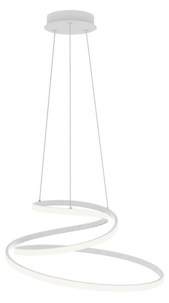 Luce Ambiente Design Κρεμαστό φωτιστικό LED COASTER, λευκό, Ø 60 cm, μέταλλο, CCT, Λευκό, Σαλόνι / τραπεζαρία, Αλουμίνιο, σύγχρονο