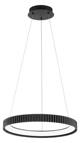 Luce Ambiente Design Κρεμαστό φωτιστικό LED Niike, μαύρο, Ø 50 cm, μέταλλο, CCT, Μαύρο, Σαλόνι / τραπεζαρία, Μέταλλο, σύγχρονο
