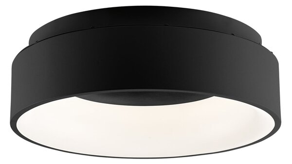 Luce Ambiente Design LED φωτιστικό οροφής Noah, μαύρο, Ø 45 cm, μέταλλο, CCT, Μαύρο, Σαλόνι / τραπεζαρία, σύγχρονο
