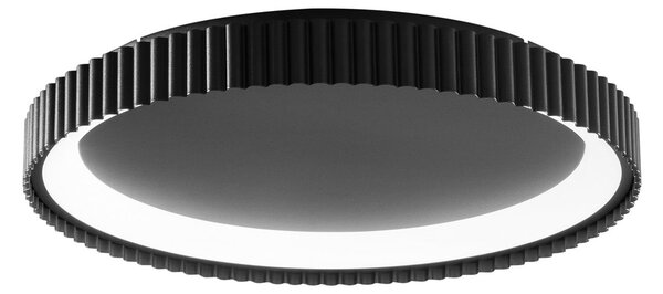 Luce Ambiente Design Φωτιστικό οροφής LED Niike, μαύρο, Ø 50 cm, μέταλλο, CCT, Μαύρο, Σαλόνι / τραπεζαρία, Μέταλλο, σύγχρονο