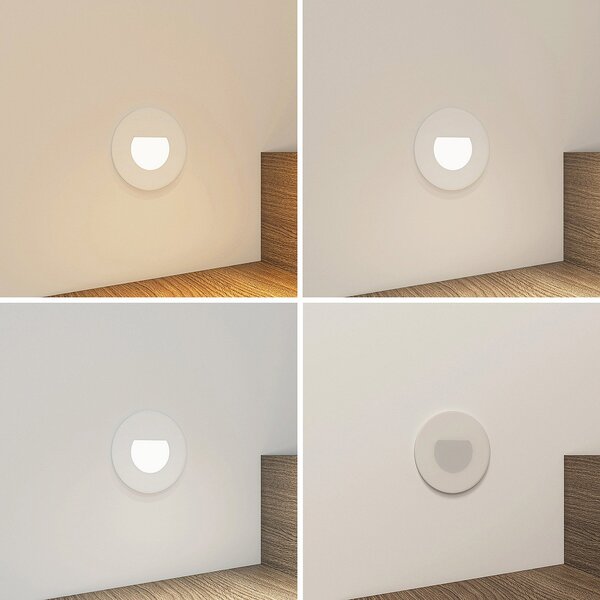 Arcchio Φωτιστικό εσοχής LED Vexi, Ø 7,8 cm, λευκό, αλουμίνιο, CCT, ρυθμιζόμενος, Λευκό, Σαλόνι / τραπεζαρία, Αλουμίνιο, σύγχρονο, Φωτιστικά εσοχής στρογγυλά