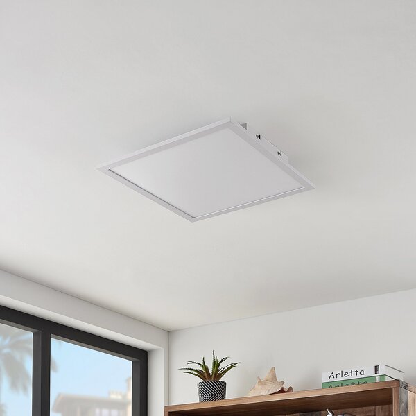 Lindby LED πάνελ Quais, 40 x cm, λευκό, αλουμίνιο, 4.000K, Λευκό, Κουζίνα, Αλουμίνιο, σύγχρονο