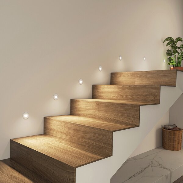 Arcchio Φωτιστικό εσοχής LED Vexi, Ø 7,8 cm, λευκό, αλουμίνιο, CCT, ρυθμιζόμενος, Λευκό, Σαλόνι / τραπεζαρία, Αλουμίνιο, σύγχρονο, Φωτιστικά εσοχής στρογγυλά