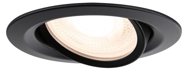 Paulmann Εντοιχισμένη λάμπα Nova Plus μαύρη Ø 9cm GU5.3/GU10 IP65, Μαύρο, Μπάνιο, Αλουμίνιο, σύγχρονο, Εσοχή οροφής