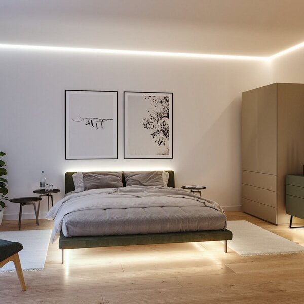 Paulmann LED ταινία MaxLED 1000 συμπλήρωμα 2,5 m ασημί CCT, ρυθμιζόμενος, Μεταλλικό, Σαλόνι / τραπεζαρία, Πλαστικό, σύγχρονο