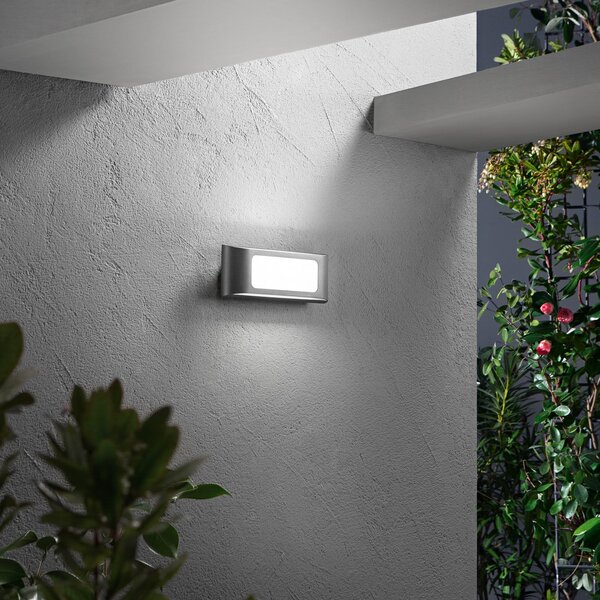INTEC Λάμπα LED εξωτερικού χώρου DESERT, ανθρακί, πλάτος 25 cm, μέταλλο, Μαύρο, Αλουμίνιο, σύγχρονο
