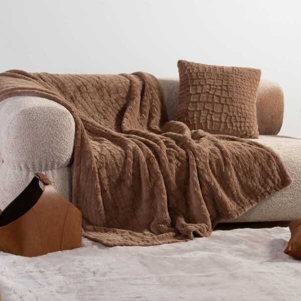 Διακοσμητικό Μαξιλάρι Γούνινο (45x45) Nef-Nef Homeware Mentor Mocca
